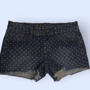 LC Lauren Conrad denim shorts with white dots, sz 6